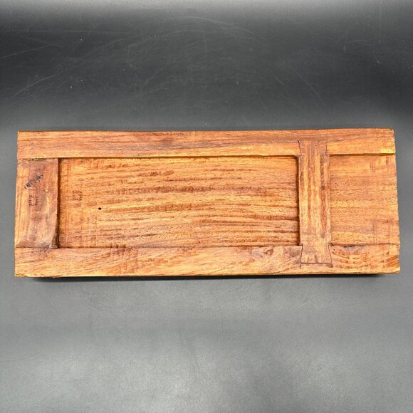 Vintage Book Slide Bookend Carved Wooden Elephant Bohemian Retro Boho India - Picture 5 of 11